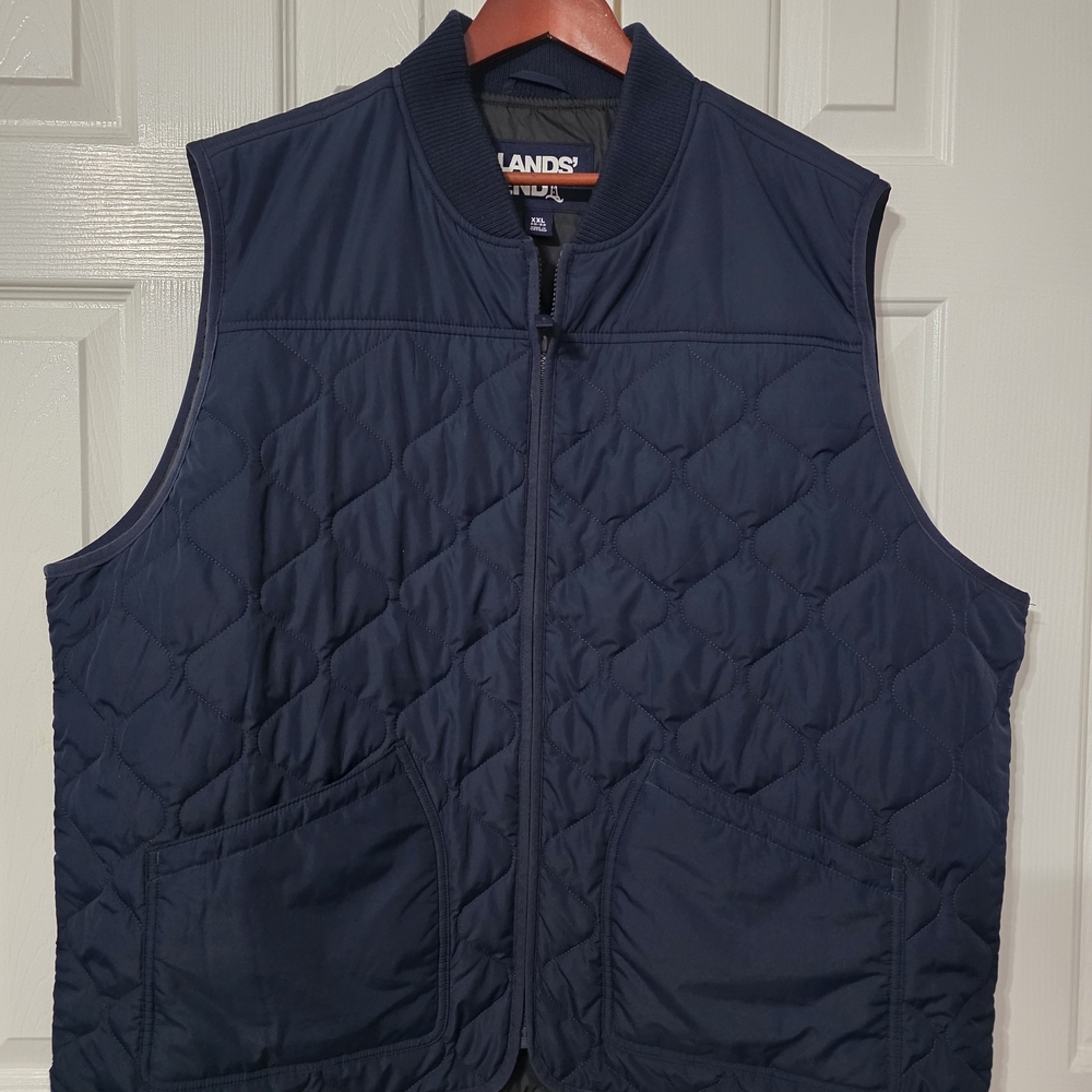 Lands' End Men's Quilted Navy Vest